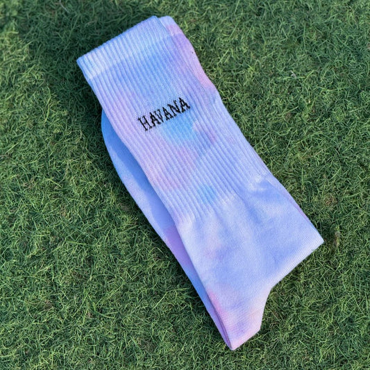Pink Baby Blue Tie Dye Socks