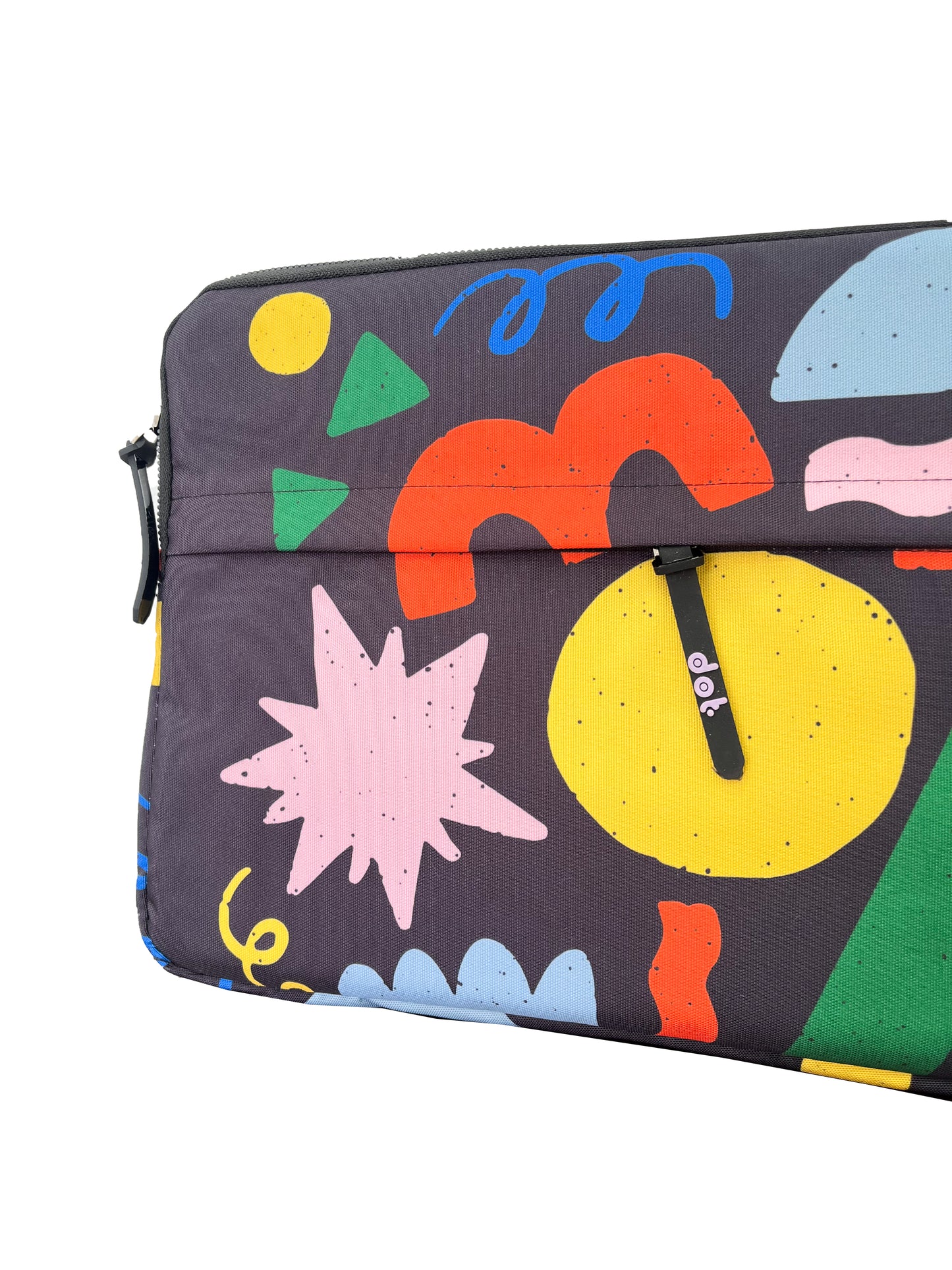 Shape symphony in black 13 inch Laptop Sleeve - dotgallery