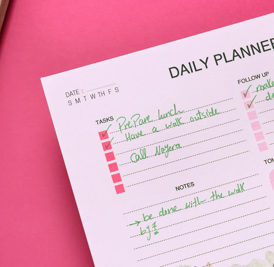 Floral - To Do Pad English