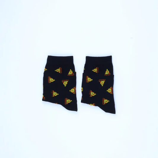 Pizza Black socks