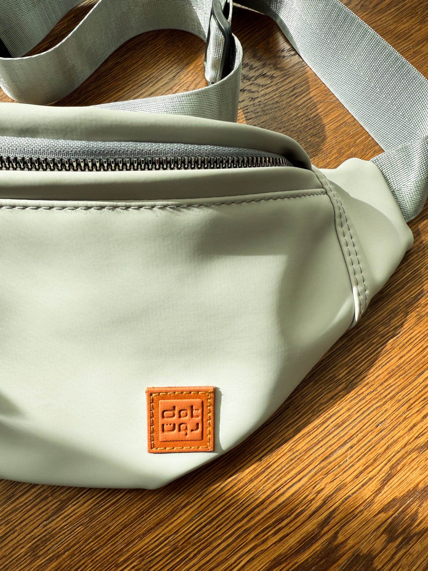 gray waist bag