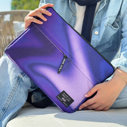 Gradient glow in Purple monochrome 13 inch Laptop Sleeve