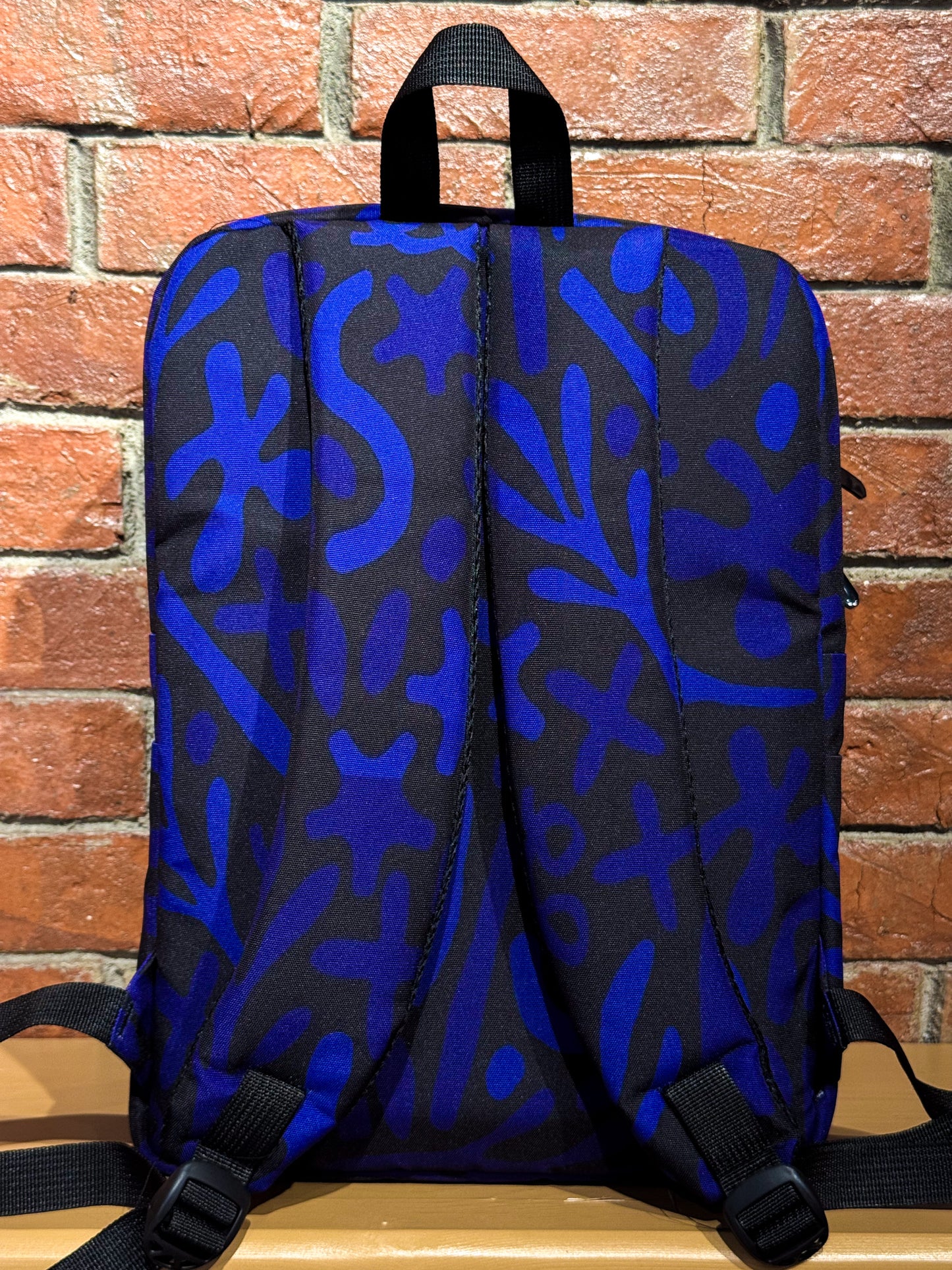 Blue And Black Seamles Backpack