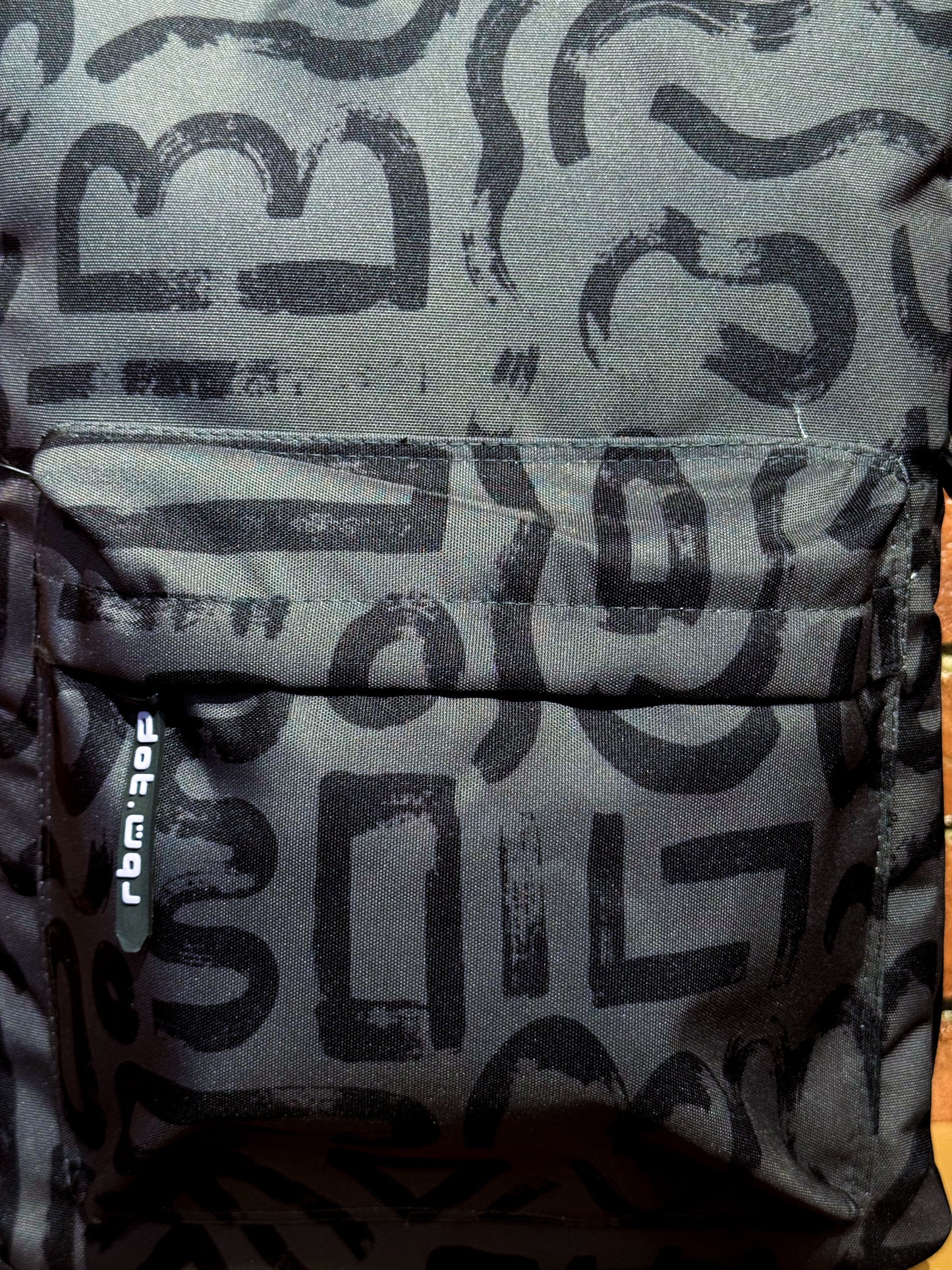 Abstract Doodles In Black Backpack