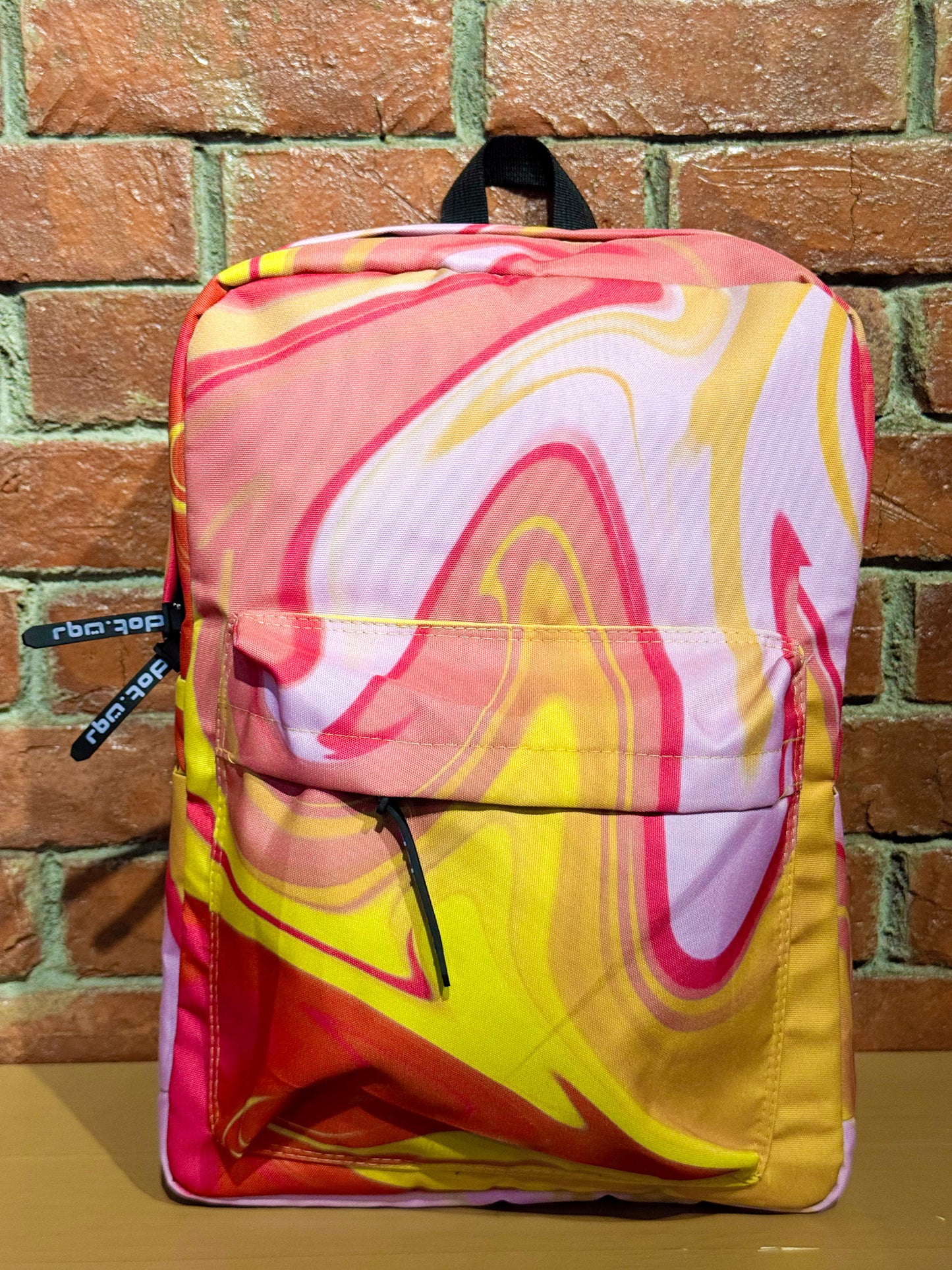 Pink Orange Marble Backpack