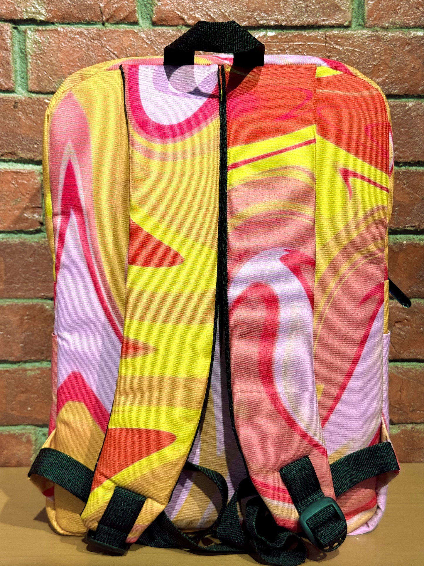 Pink Orange Marble Backpack