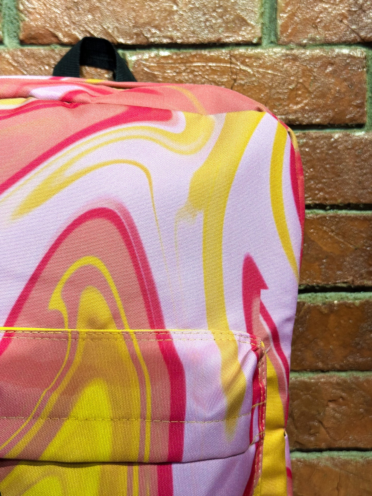 Pink Orange Marble Backpack
