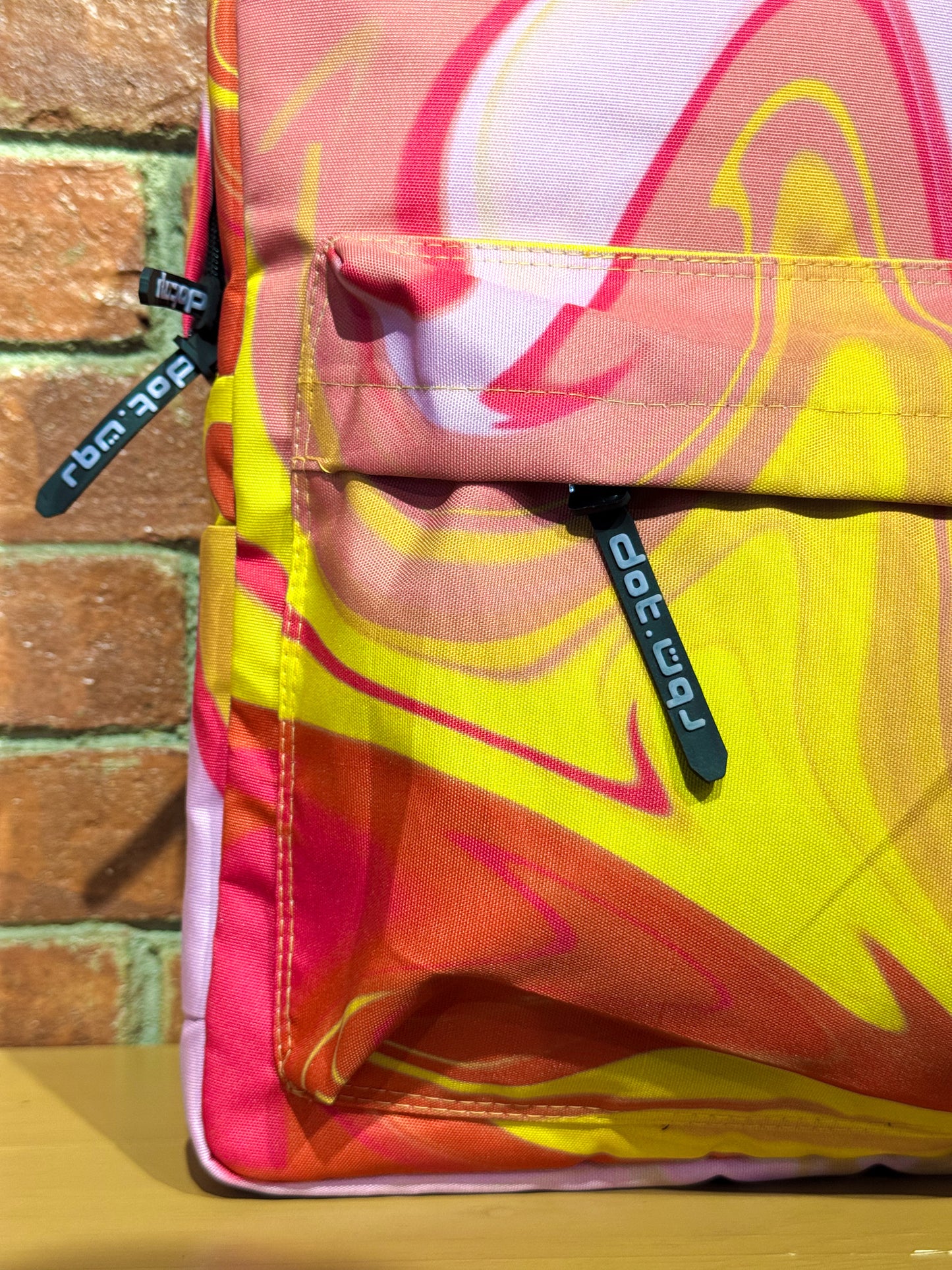 Pink Orange Marble Backpack