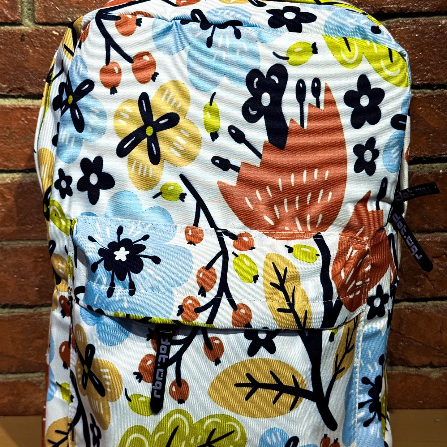 Floral White Backpack