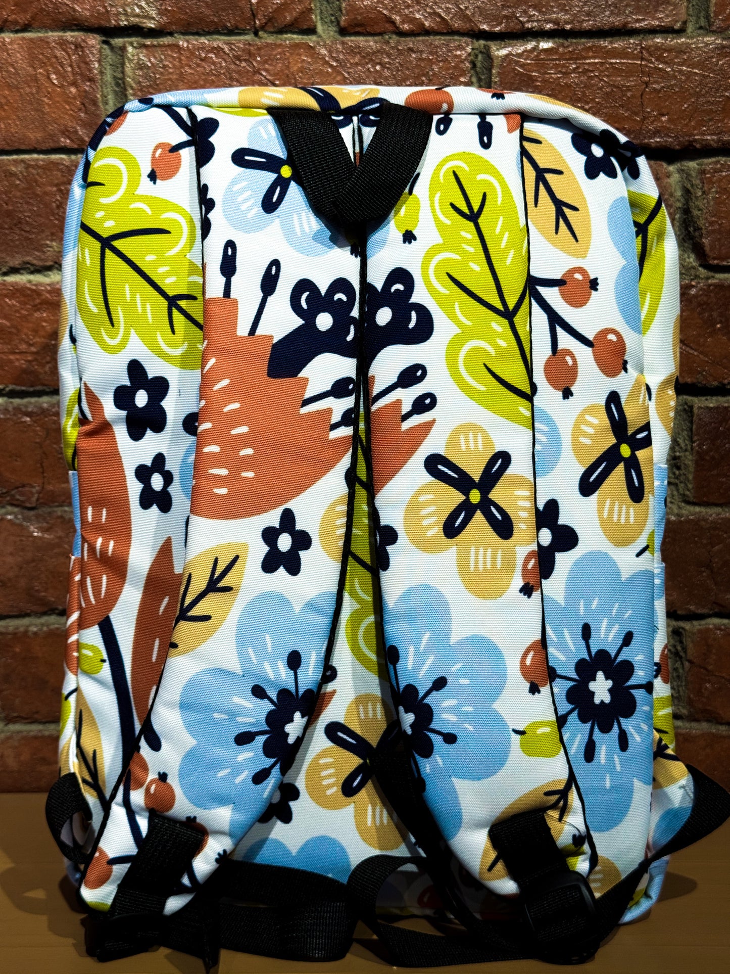 Floral White Backpack
