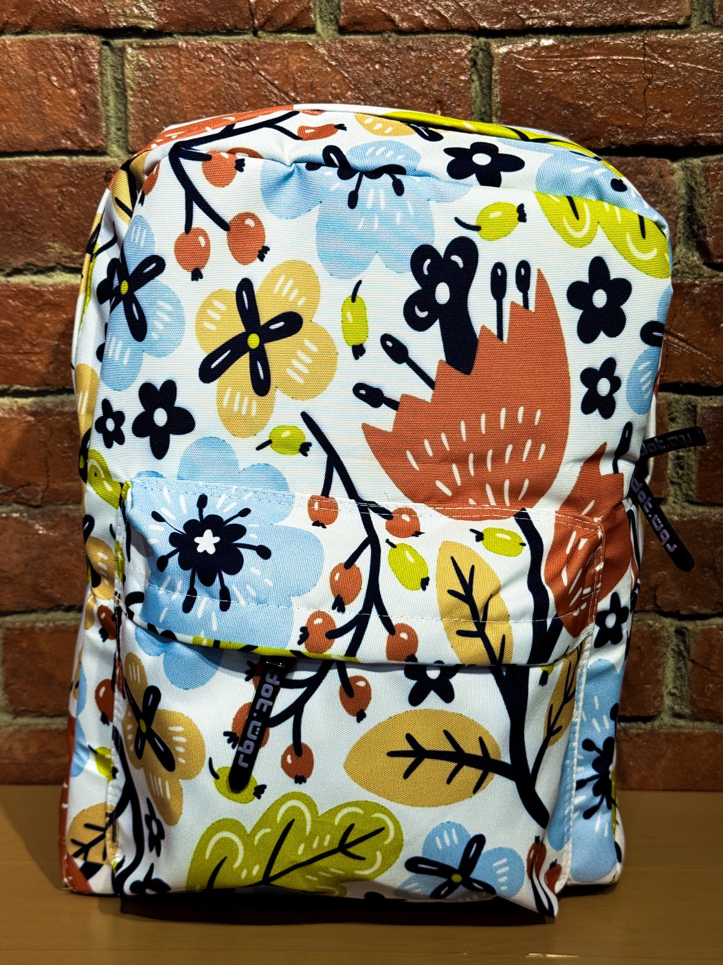 Floral White Backpack