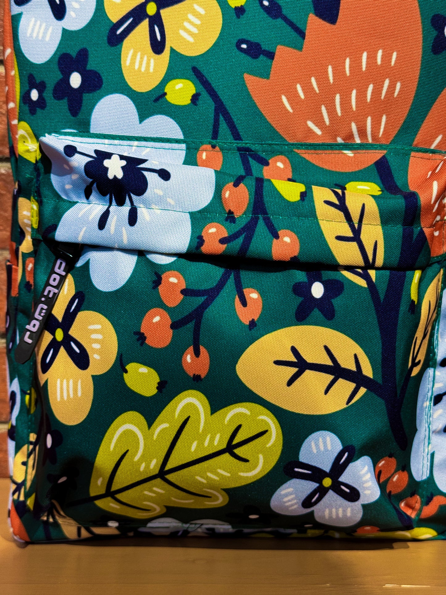 Floral Green Backpack