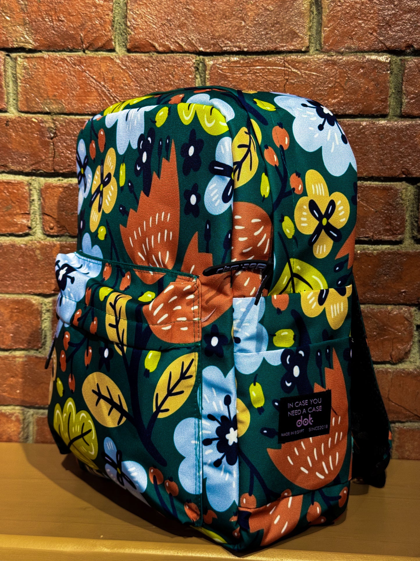 Floral Green Backpack
