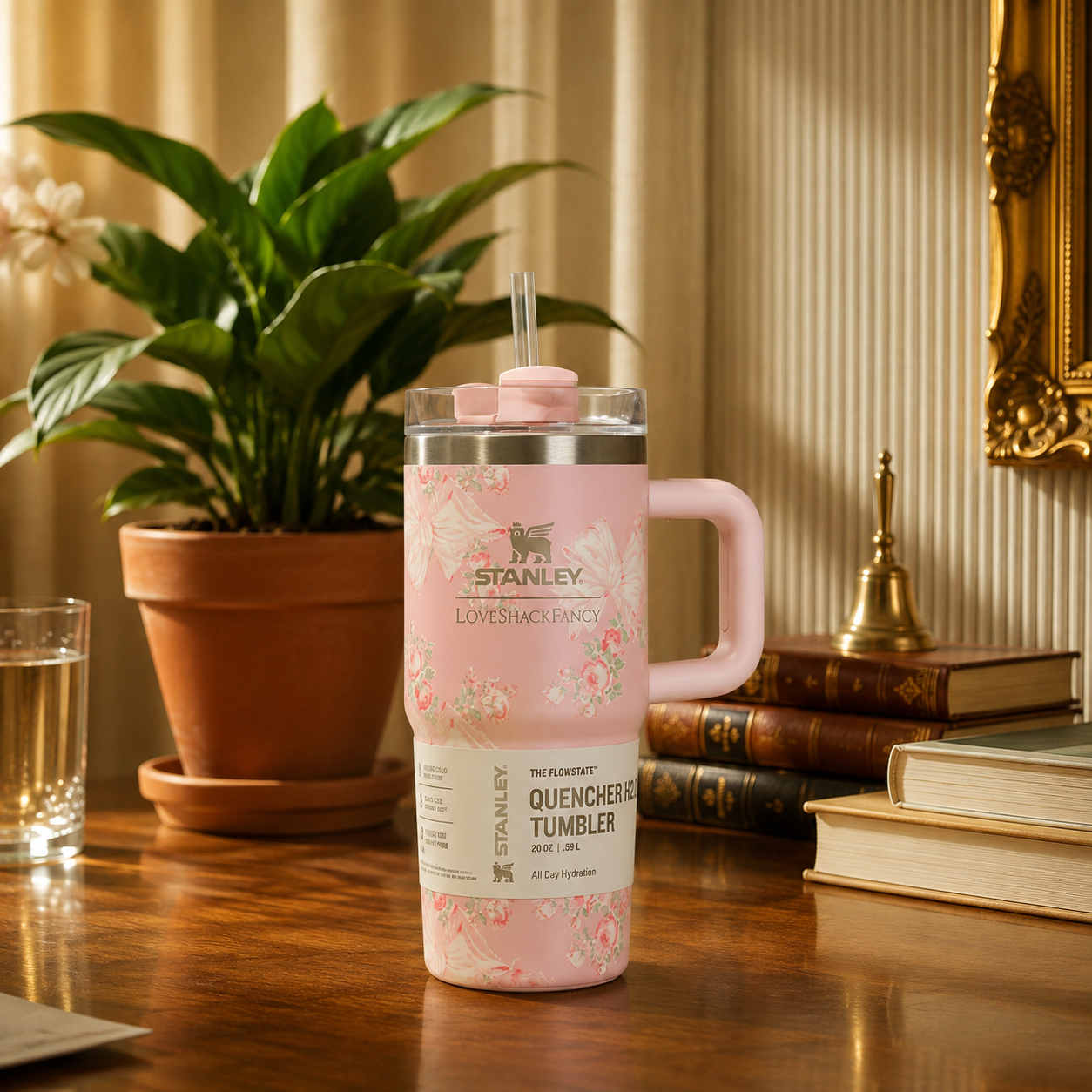 Mini stanley mug pink bow
