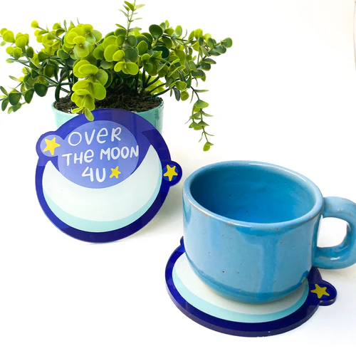 OVER THE MOON coaster