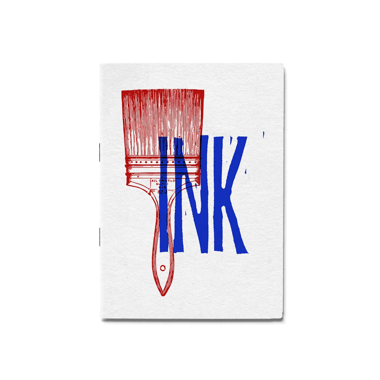 Ink blue red brush design A4. size Lined paper