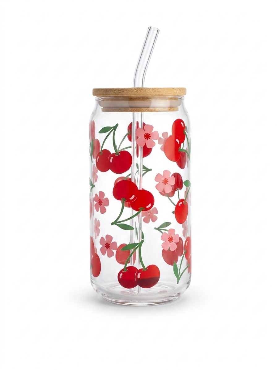 cherry Iced Coffee Cup