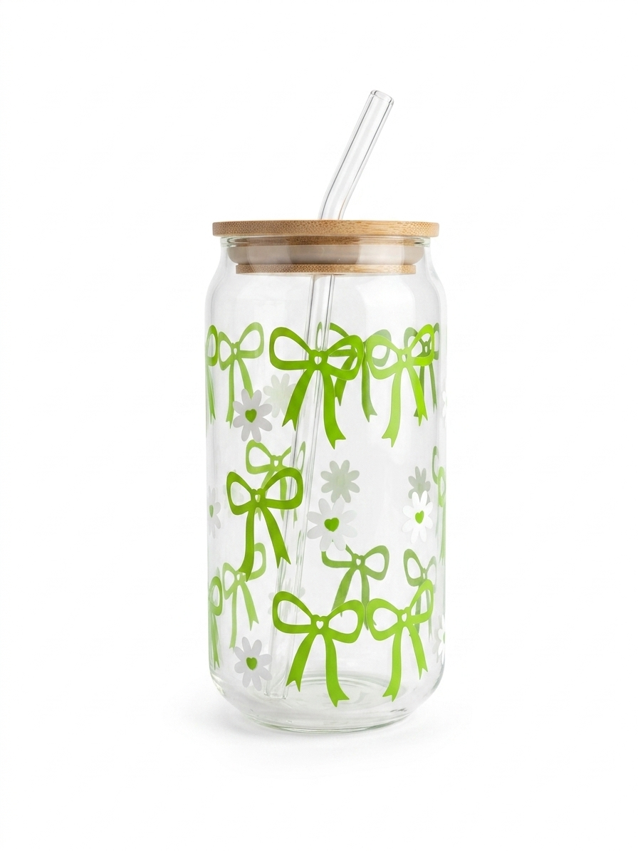 Green Bow Iced Coffee Cup