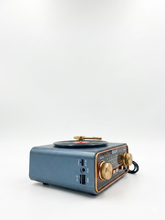 Rechargeable Retro Record Player Radio (5544)