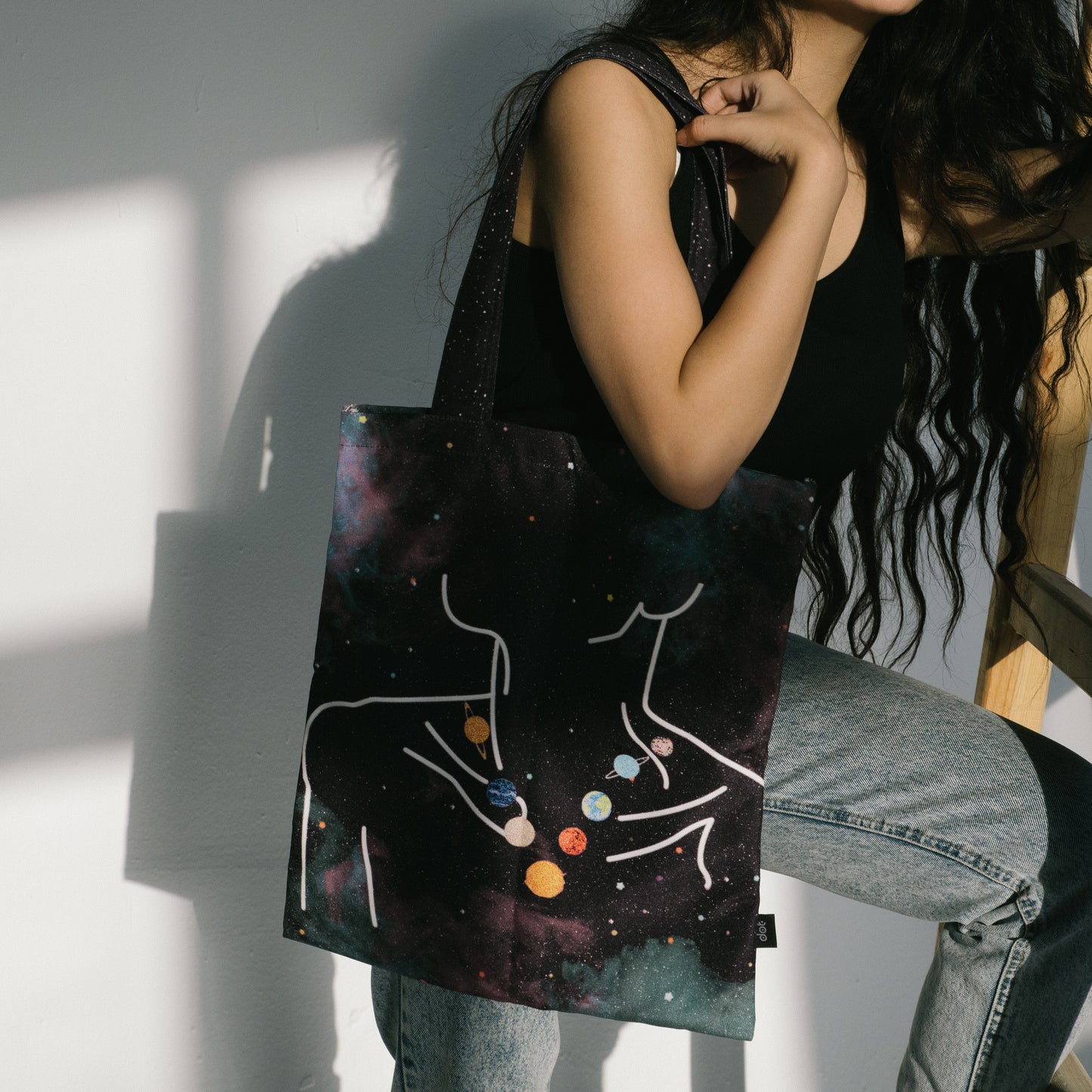 Planets Neckless Tote Bag - dotgallery