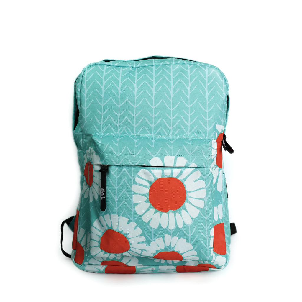 White Flower Backpack - dotgallery