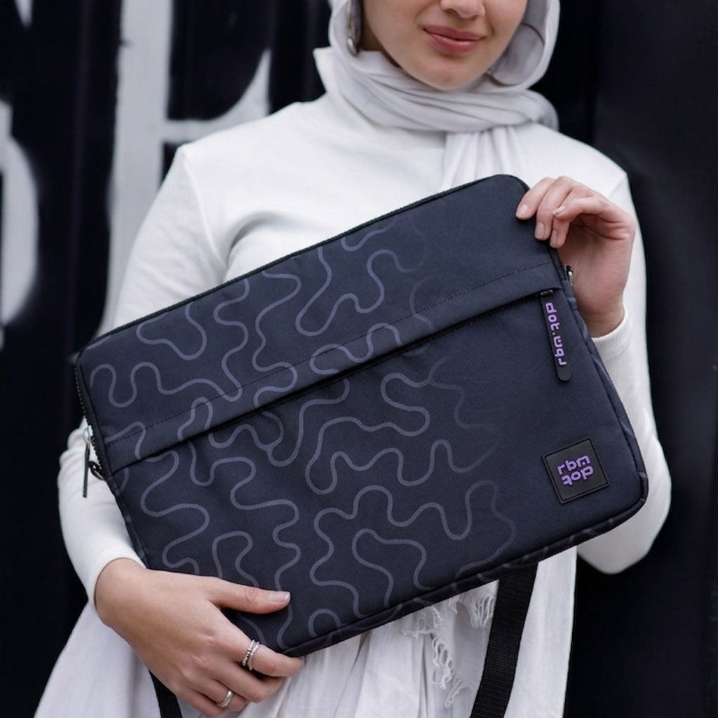 Midnight Doodles 15.6 inch Laptop Sleeve - dotgallery