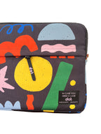 Shape symphony in black 13 inch Laptop Sleeve - dotgallery