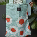 White Flower Tote Bag - dotgallery
