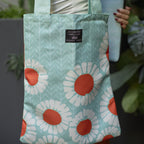 White Flower Tote Bag - dotgallery