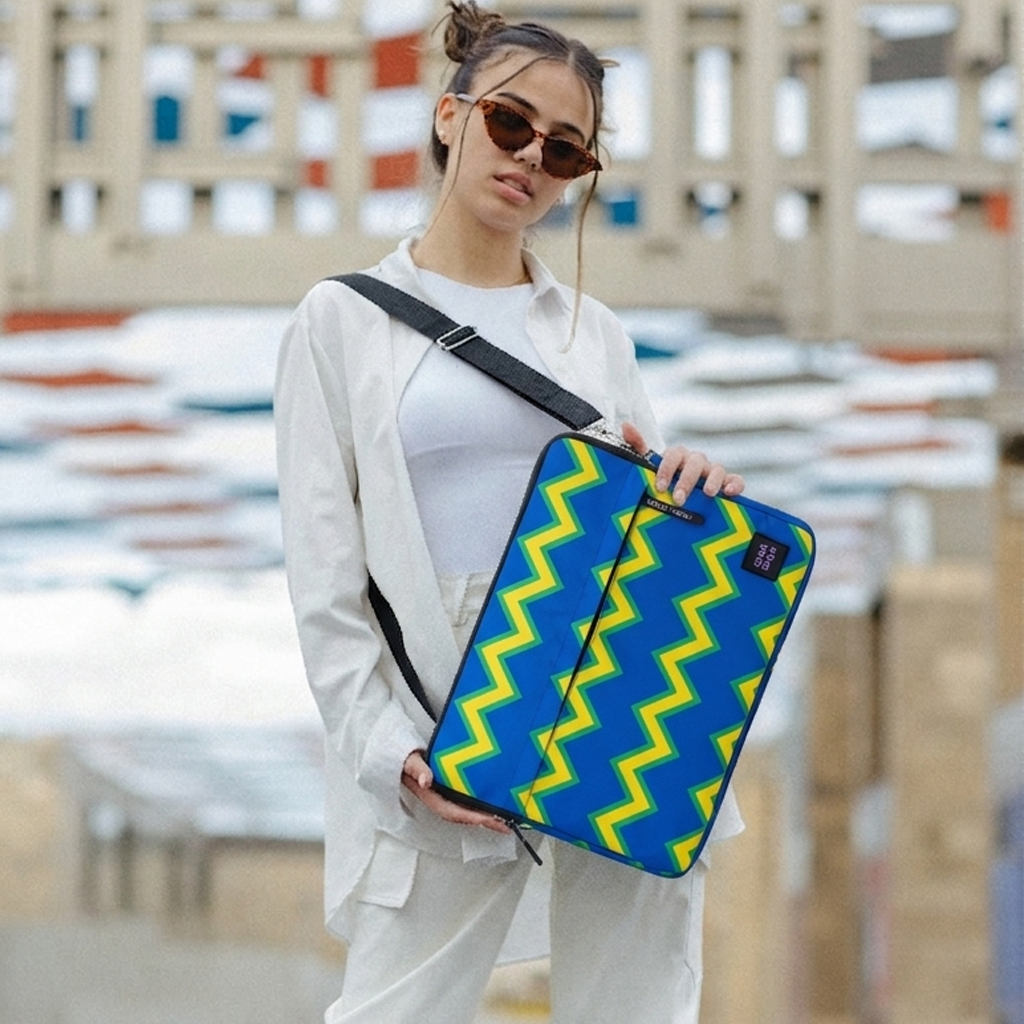 Electric Waves 15.6 inch Laptop Sleeve - dotgallery