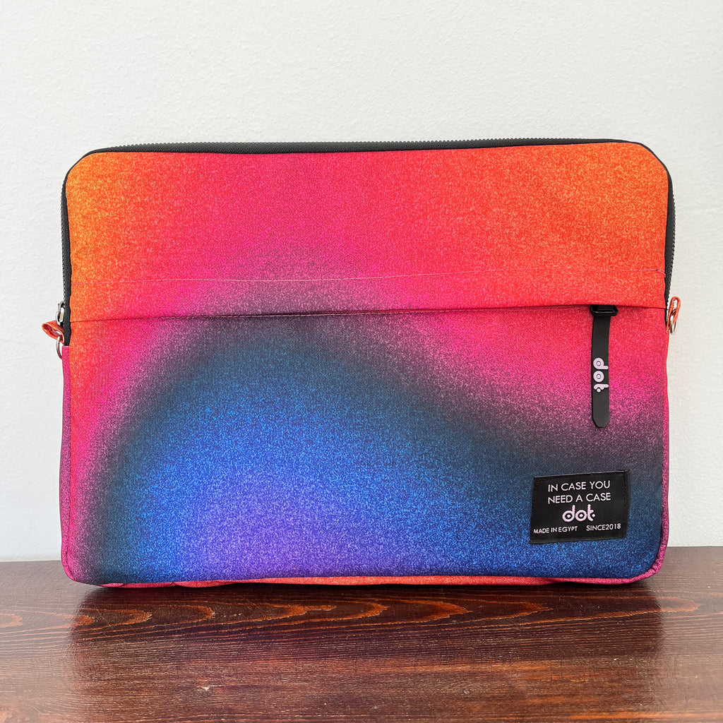 Gradient glow in Sunset hues 13 inch Laptop Sleeve - dotgallery