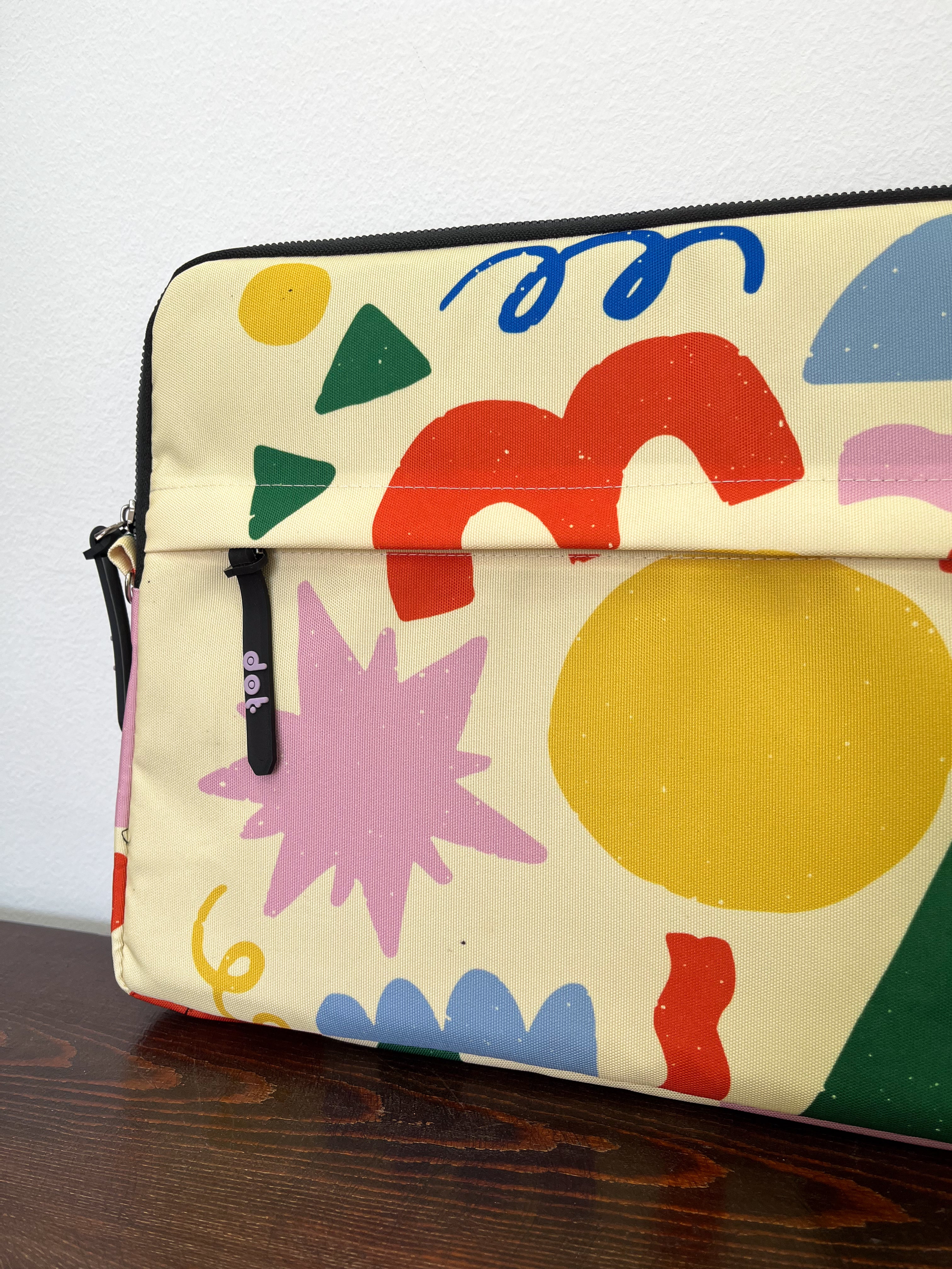 Shape symphony in yellow 13 inch Laptop Sleeve - dotgallery