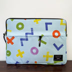 Geometric Scribbles in baby blue 15.6 inch Laptop Sleeve - dotgallery