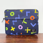 Geometric Scribbles in navy 15.6 inchLaptop Sleeve - dotgallery