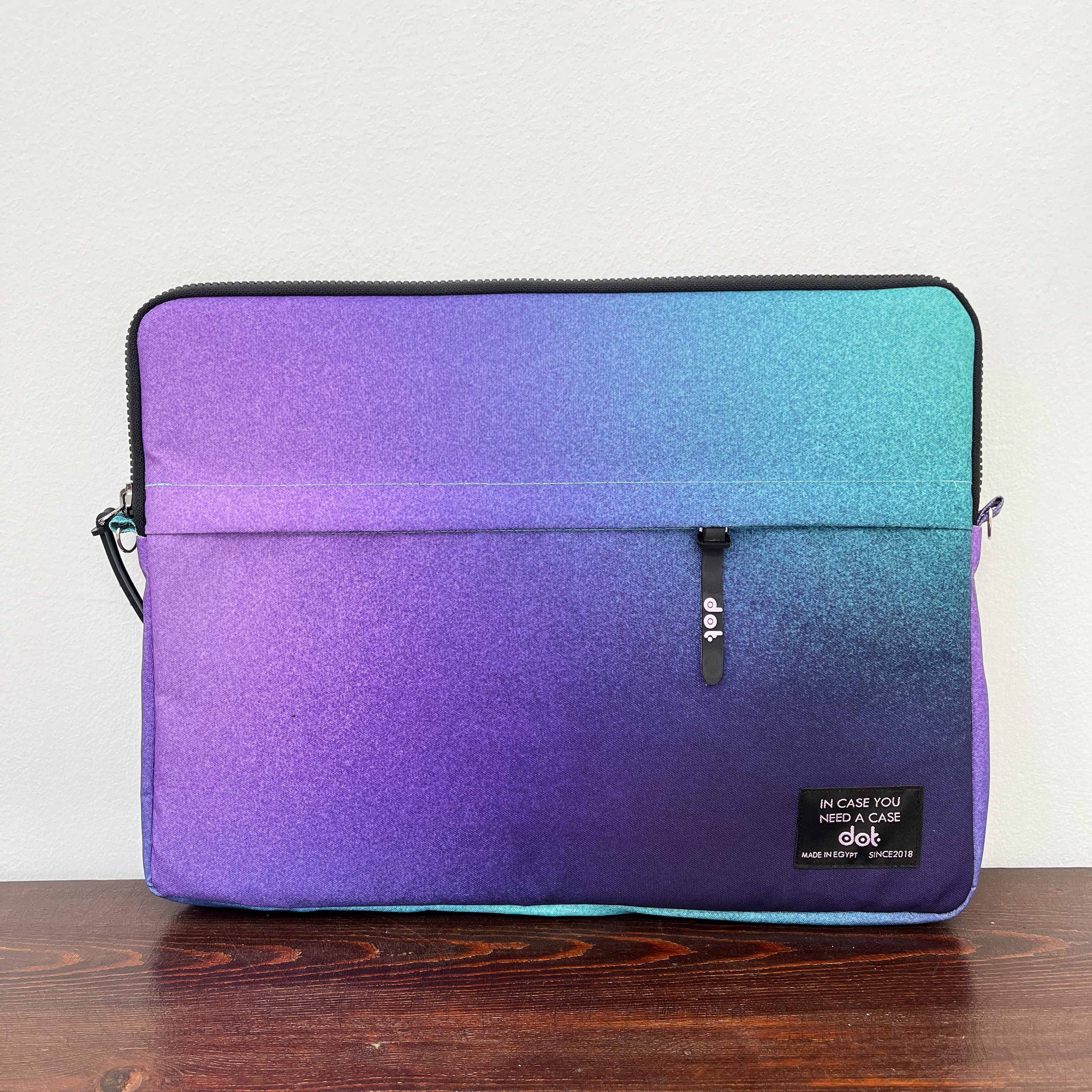 Gradient glow in Cool contrast 13 inch Laptop Sleeve - dotgallery