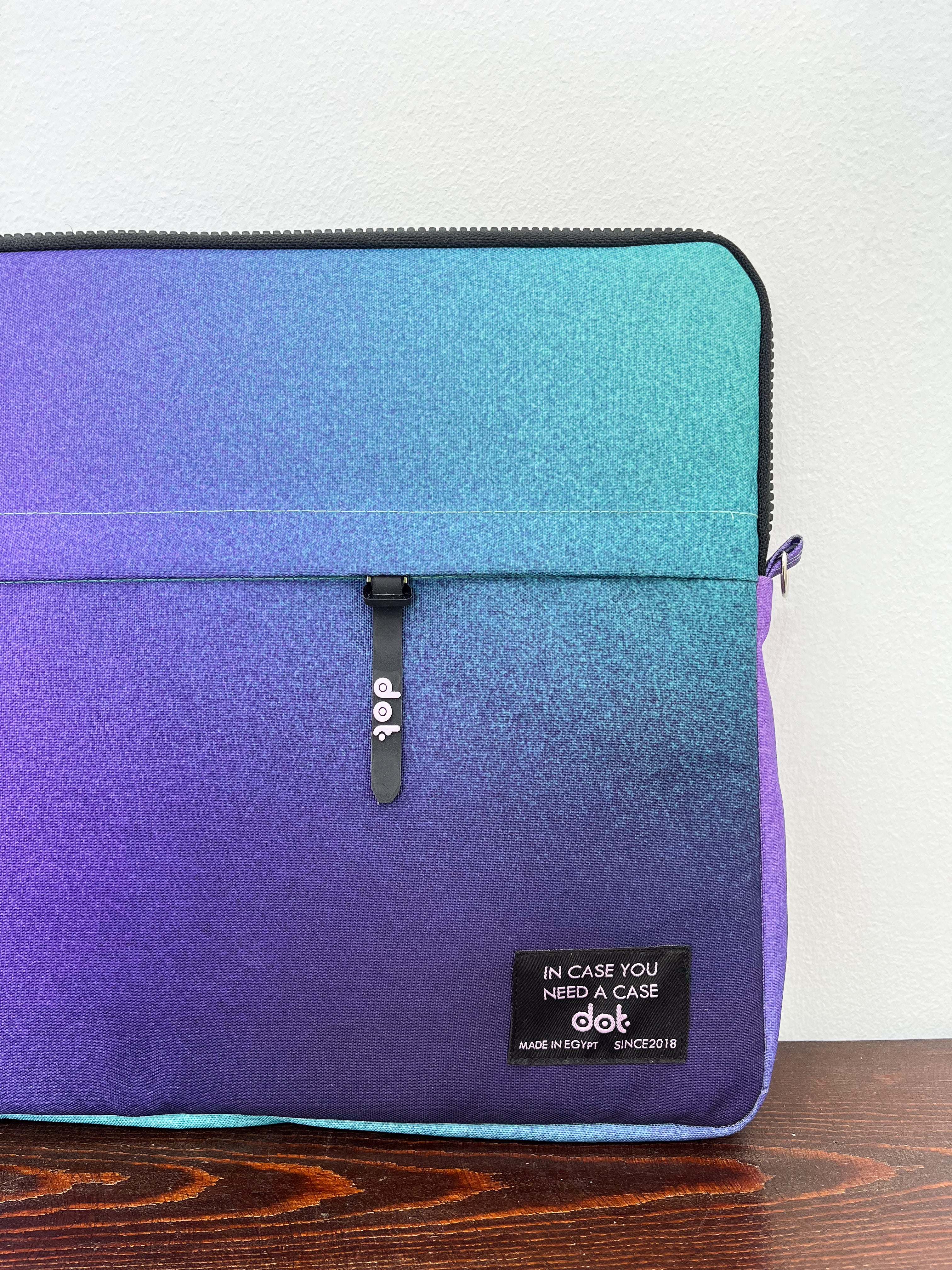 Gradient glow in Cool contrast 13 inch Laptop Sleeve - dotgallery
