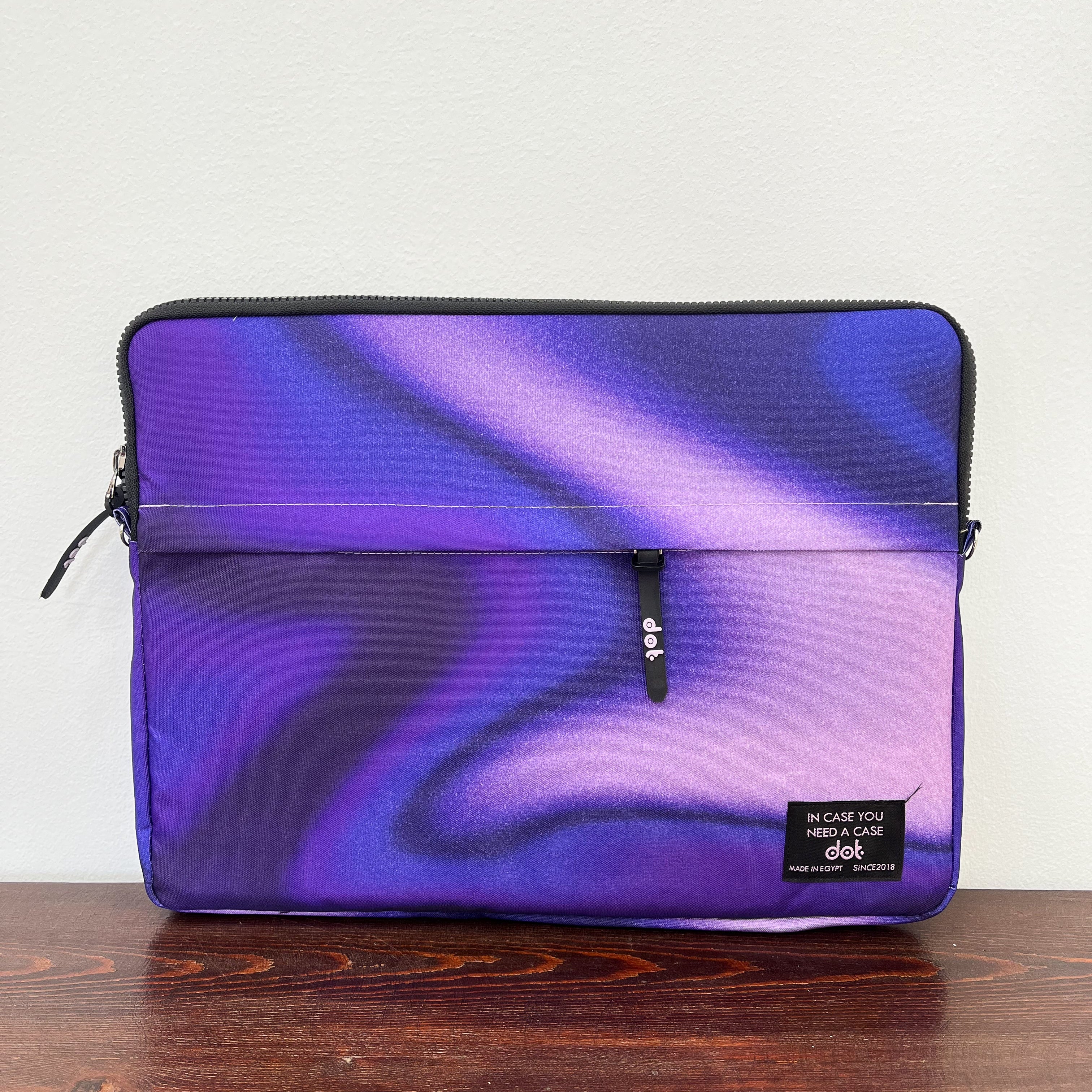 Gradient glow in Purple monochrome 13 inch Laptop Sleeve - dotgallery