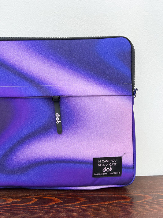 Gradient glow in Purple monochrome 13 inch Laptop Sleeve