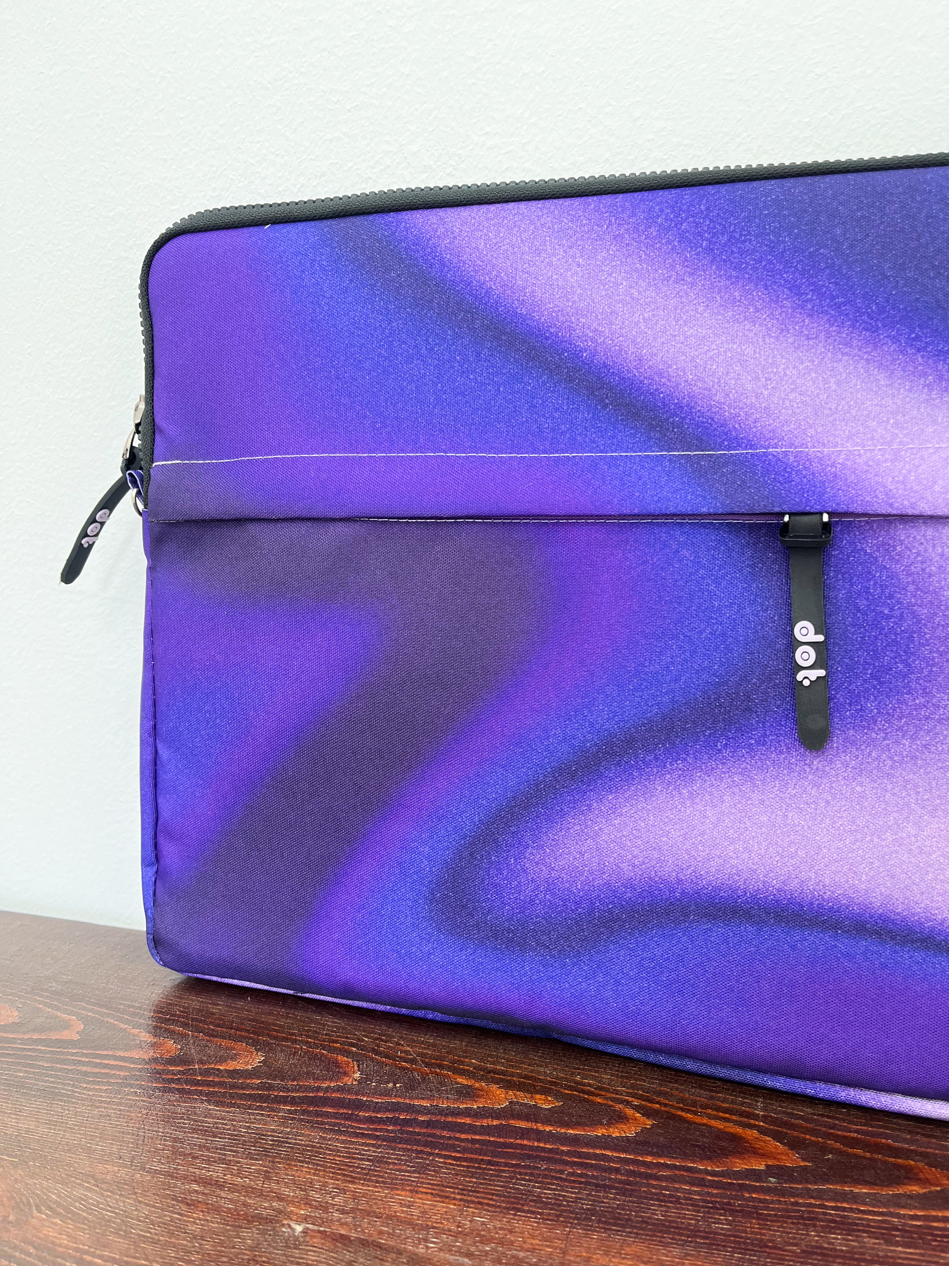 Gradient glow in Purple monochrome 13 inch Laptop Sleeve - dotgallery