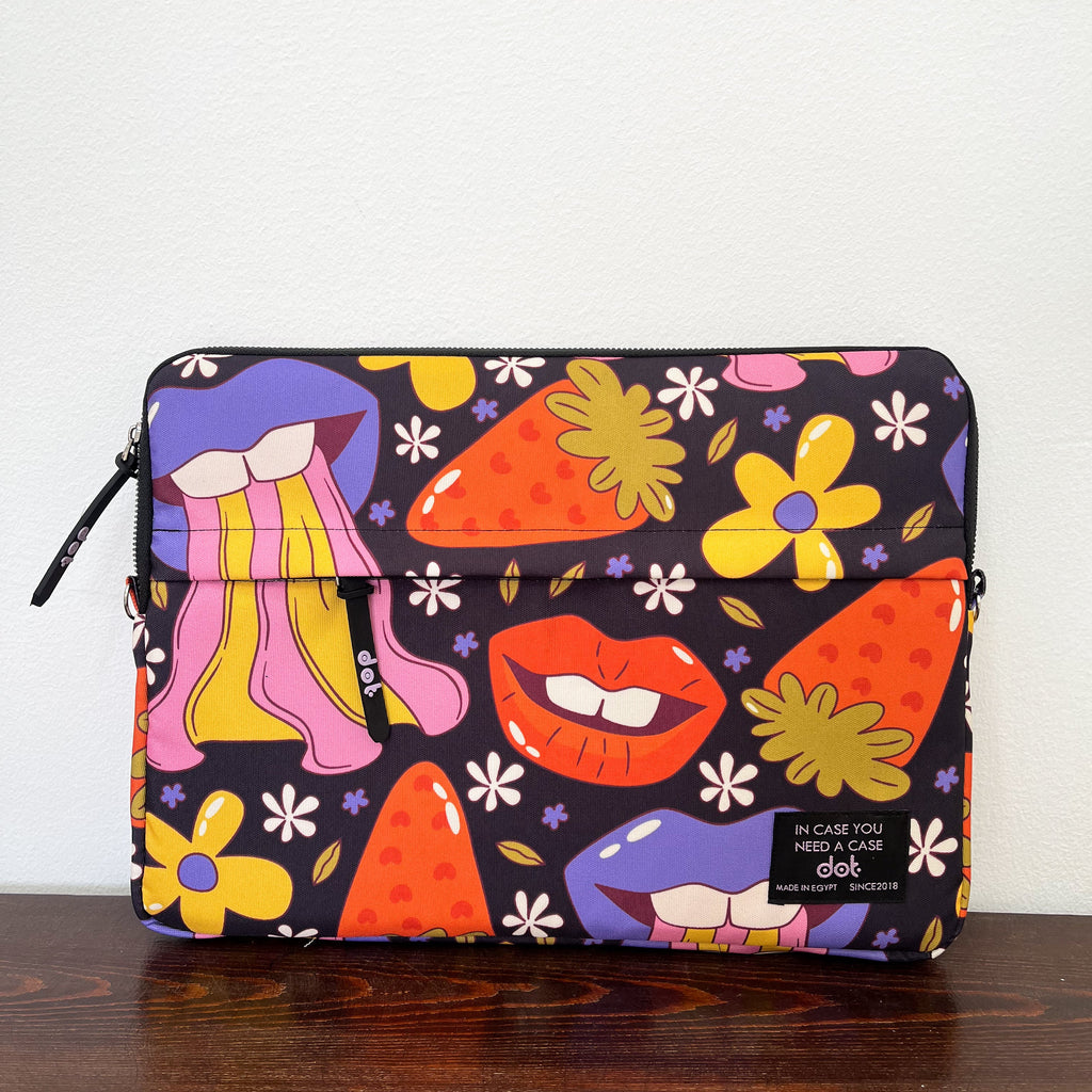 Pop explosion in black 13 inch Laptop Sleeve - dotgallery