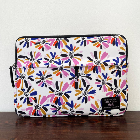 Wildflower in white 13 inch Laptop Sleeve