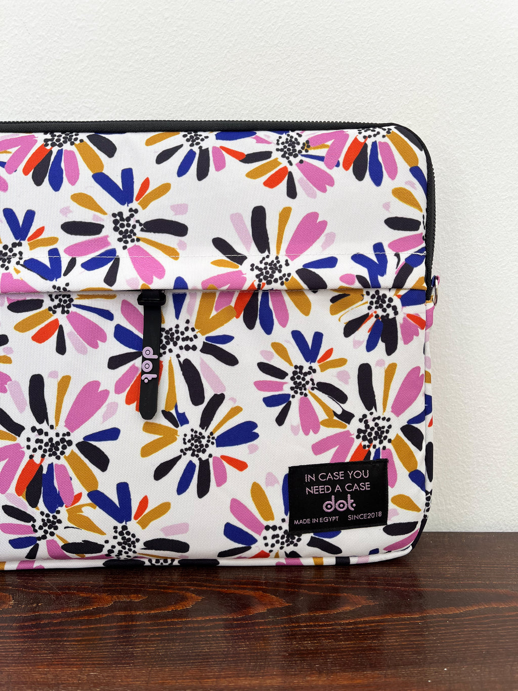 Wildflower in white 13 inch Laptop Sleeve - dotgallery