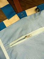 Blue striped tote bag - dotgallery