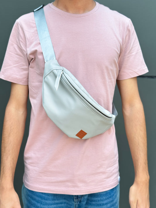 gray waist bag