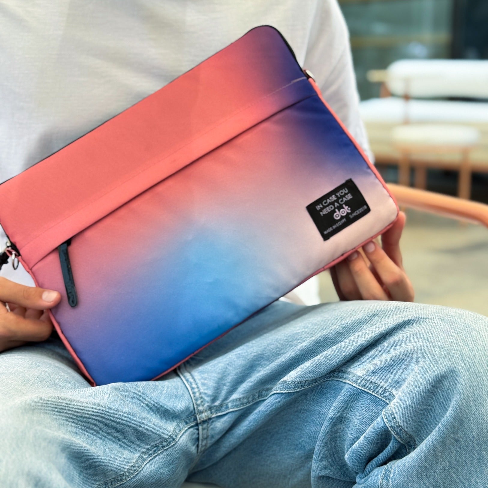 Gradient glow in Pastel harmony 13 inch Laptop Sleeve - dotgallery