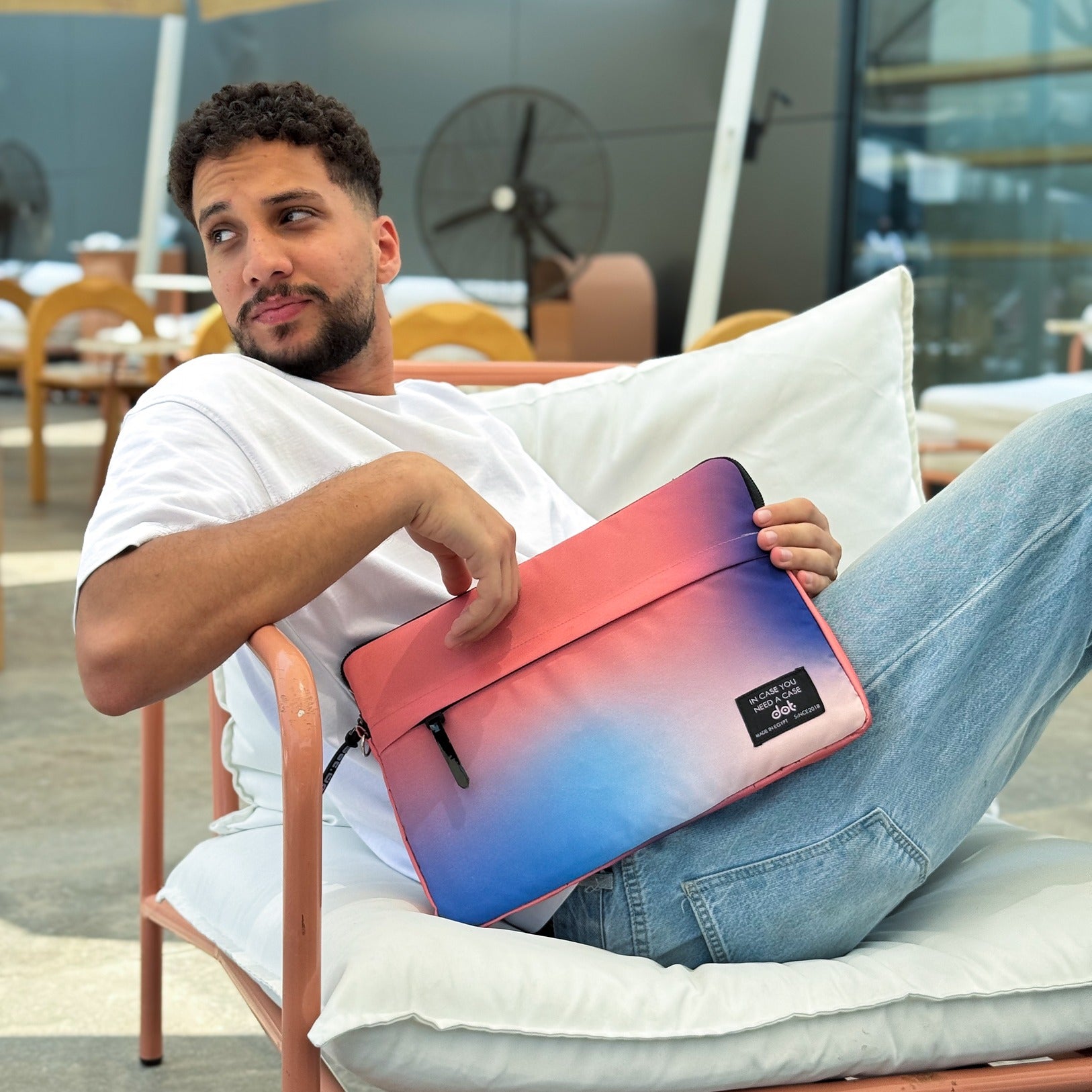 Gradient glow in Pastel harmony 13 inch Laptop Sleeve - dotgallery