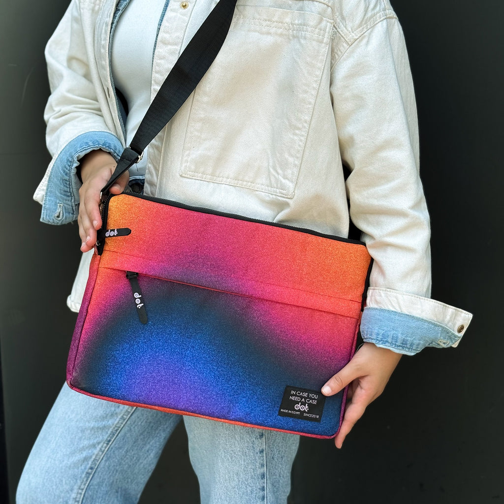 Gradient glow in Sunset hues  15.6 inch Laptop Sleeve - dotgallery