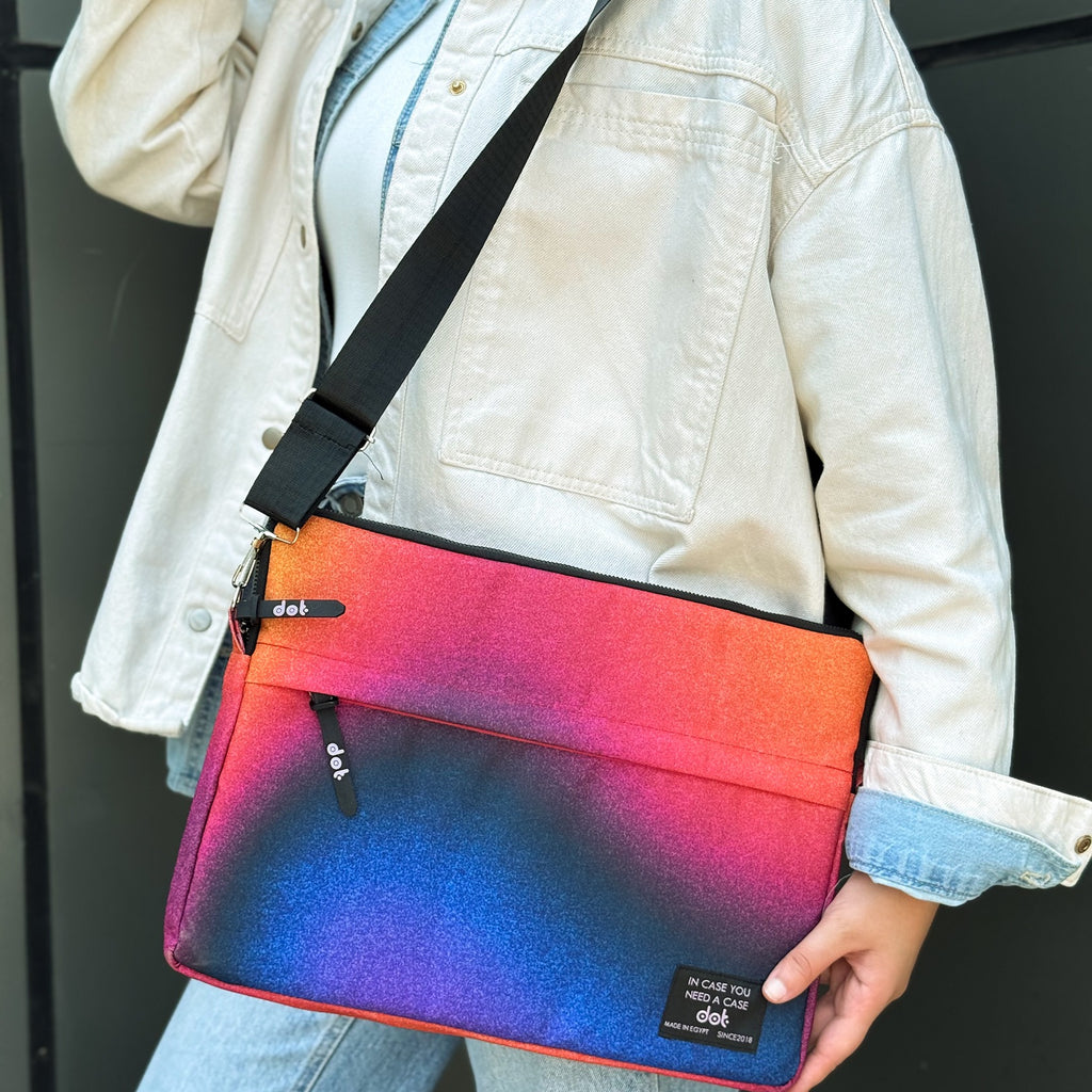 Gradient glow in Sunset hues  15.6 inch Laptop Sleeve - dotgallery