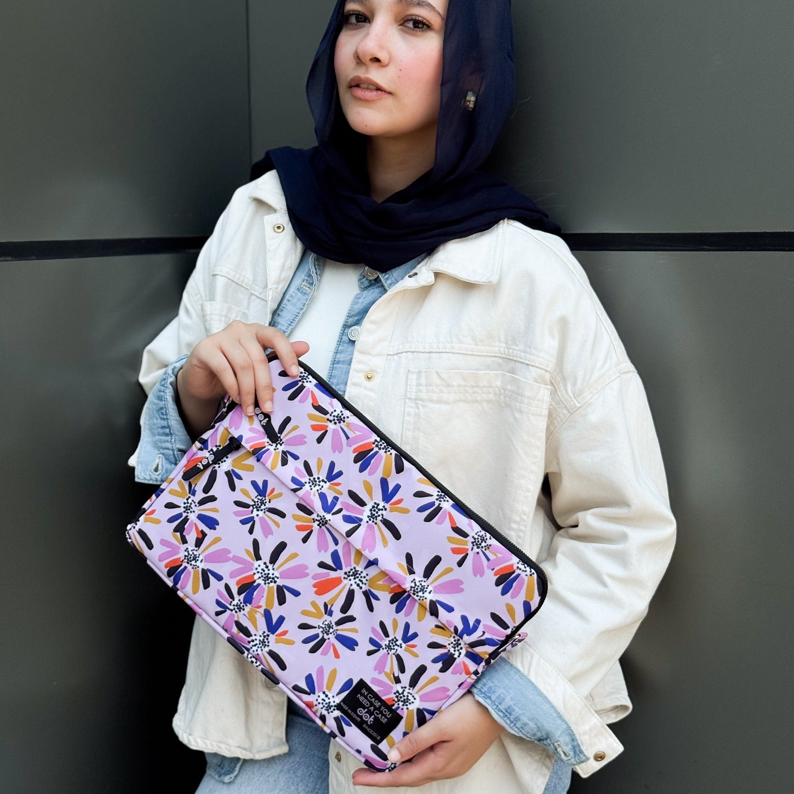 Wildflower in pink 13 inch Laptop Sleeve - dotgallery