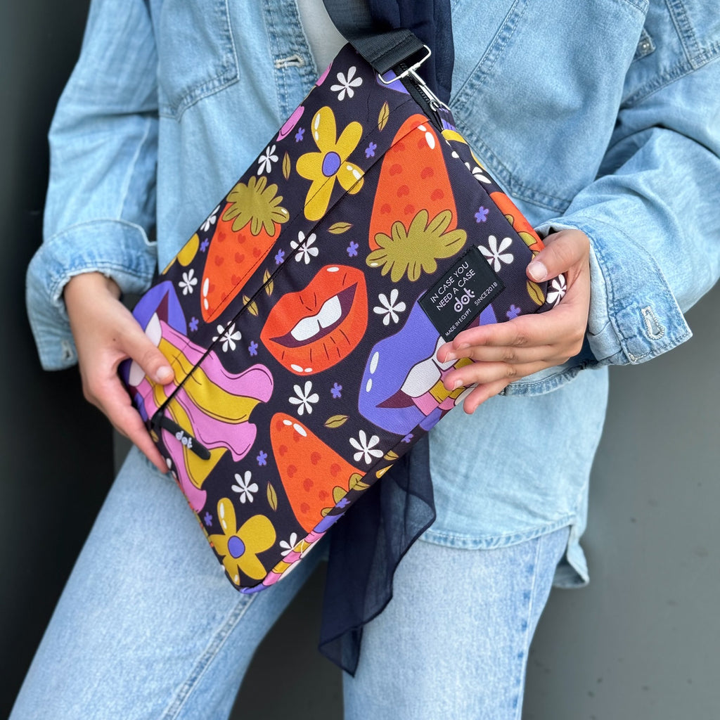 Pop explosion in black 13 inch Laptop Sleeve - dotgallery